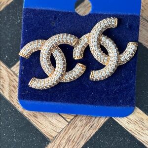 Vintage Gold Crystal Earrings